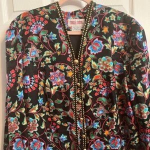 Maggy London 100% Silk Top/Blazer  Size Large